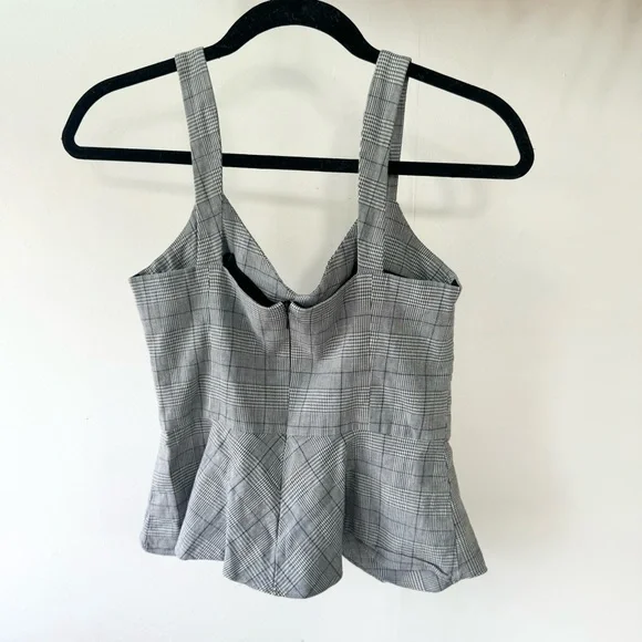 Waverly Grey Kelci Checkered Peplum Top Small - Picture 5 of 7